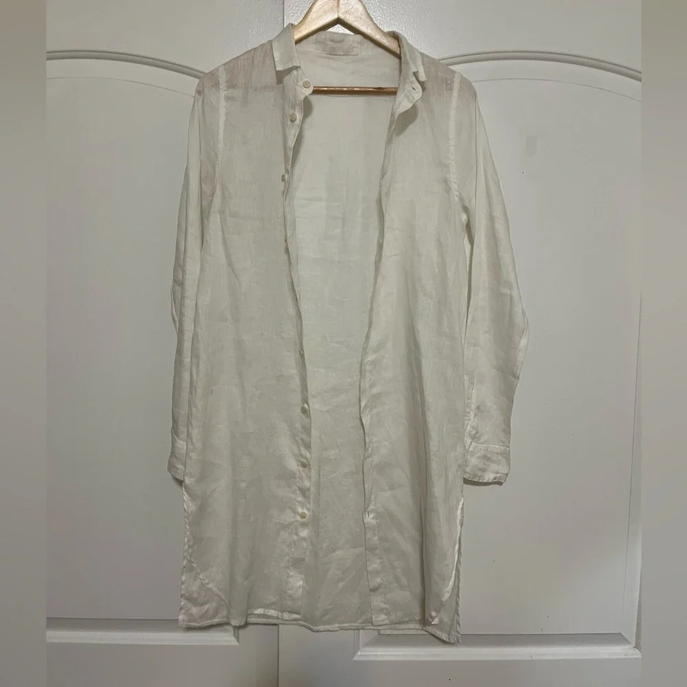 CP Shades linen button down tunic dress - Picture 1 of 4